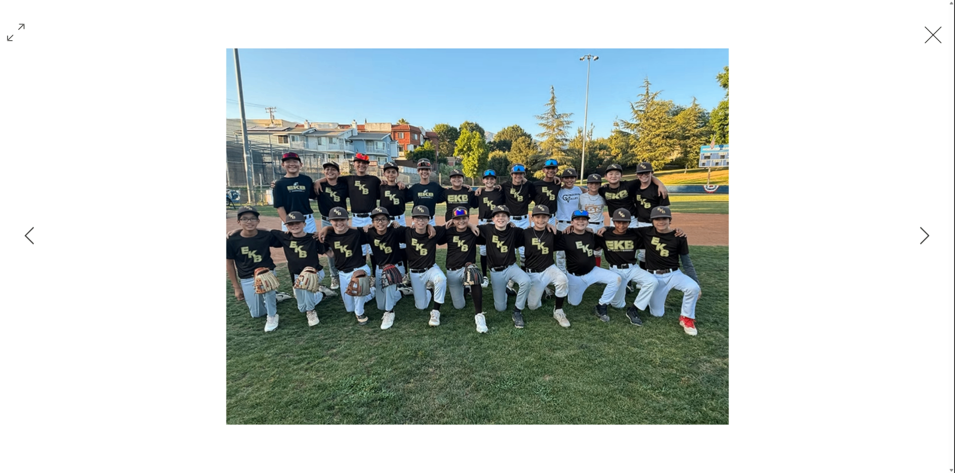 Elite Knights players posing together on the field at sunset